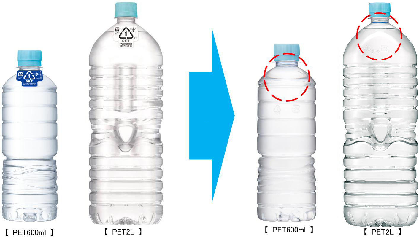 完全ラベルレスペットボトル「『アサヒおいしい水』天然水 ラベルレスボトル」 2020年4月7日リニューアル発売