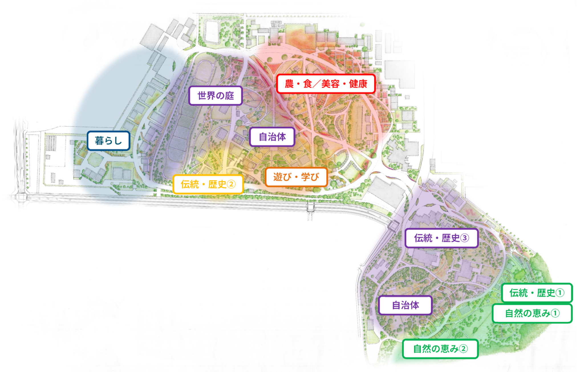屋外出展の配置図