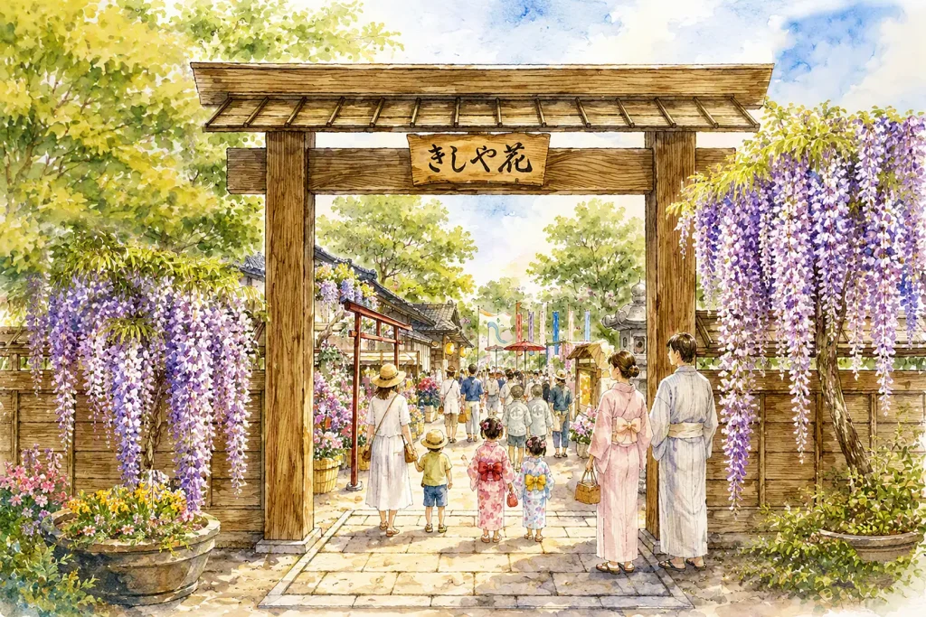 江戸の植木屋・花屋敷の入口イメージ