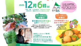 【12/6開催】千葉・山武市で盆栽体験&みかん狩りツアー|千葉商科大学GREEN×EXPO 2027推進企画