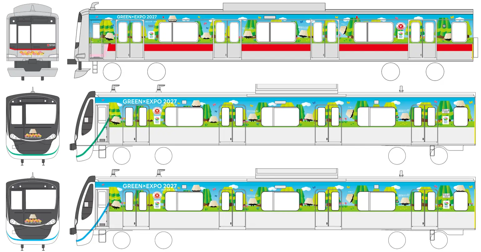 ＜イベント情報＞東急「GREEN LIFESTYLE TRAIN」7/14運行開始｜東横線・田園都市線・目黒線でGREEN×EXPO 2027をPR