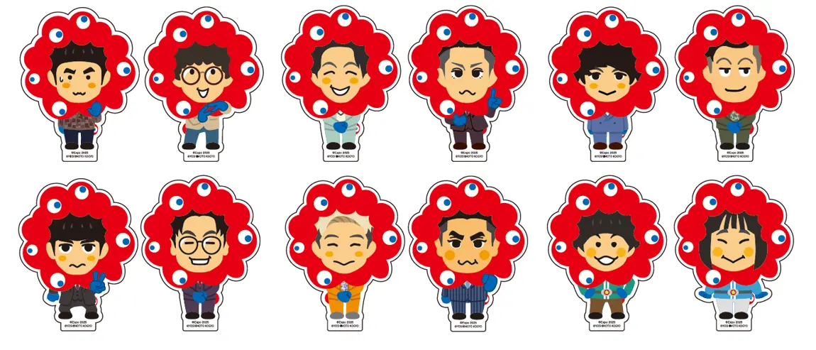 芸人×ミャクミャクのアクリルスタンド