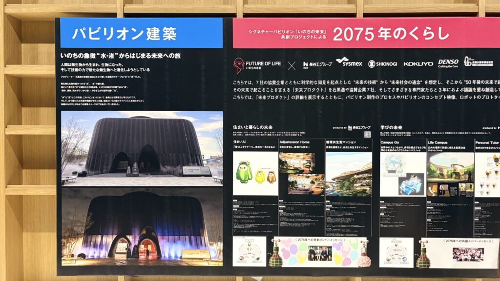 地下2階のパネル展示
