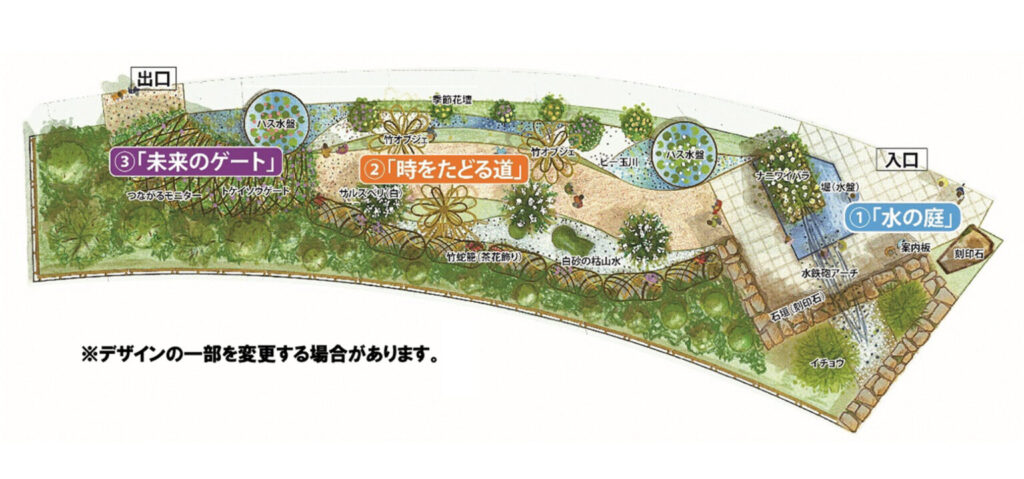 大阪の庭の平面イメージ