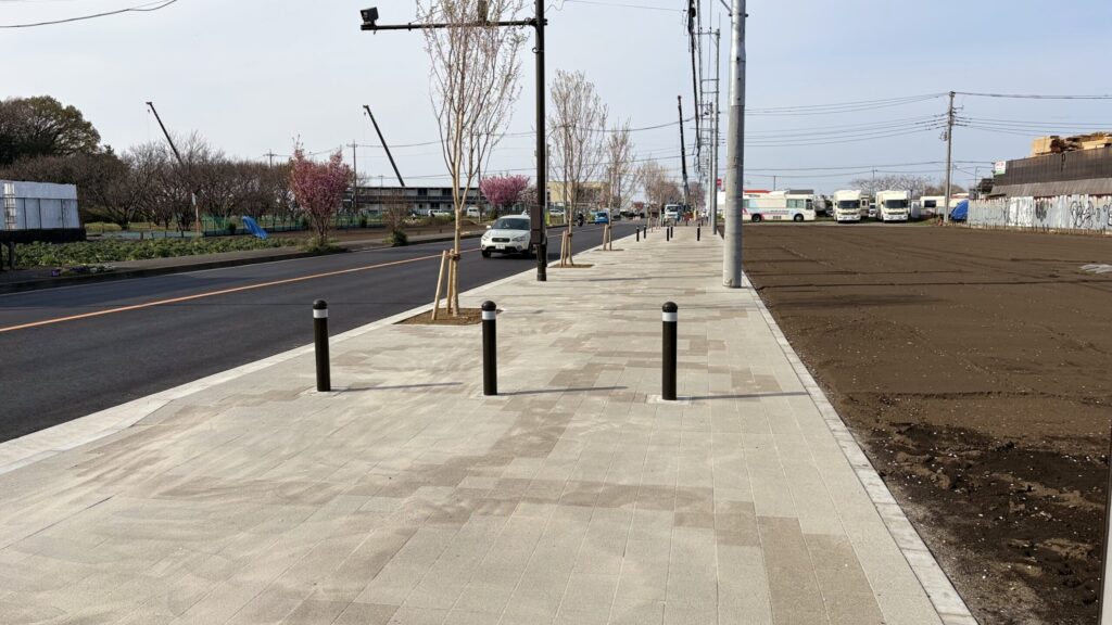 会場近くで整備された歩道