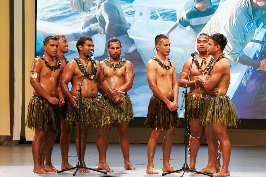 大阪・関西万博 ナウルのナショナルデー　公式式典で披露された伝統の歌
