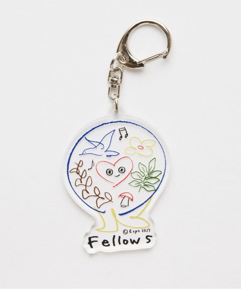 トゥンクトゥンクRELUME ACRYLIC KEYCHAIN。アートワークの形の透明アクリルキーホルダー
