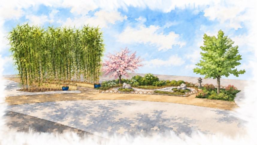 鎌倉市社寺共同体共創エリアのイメージパース
